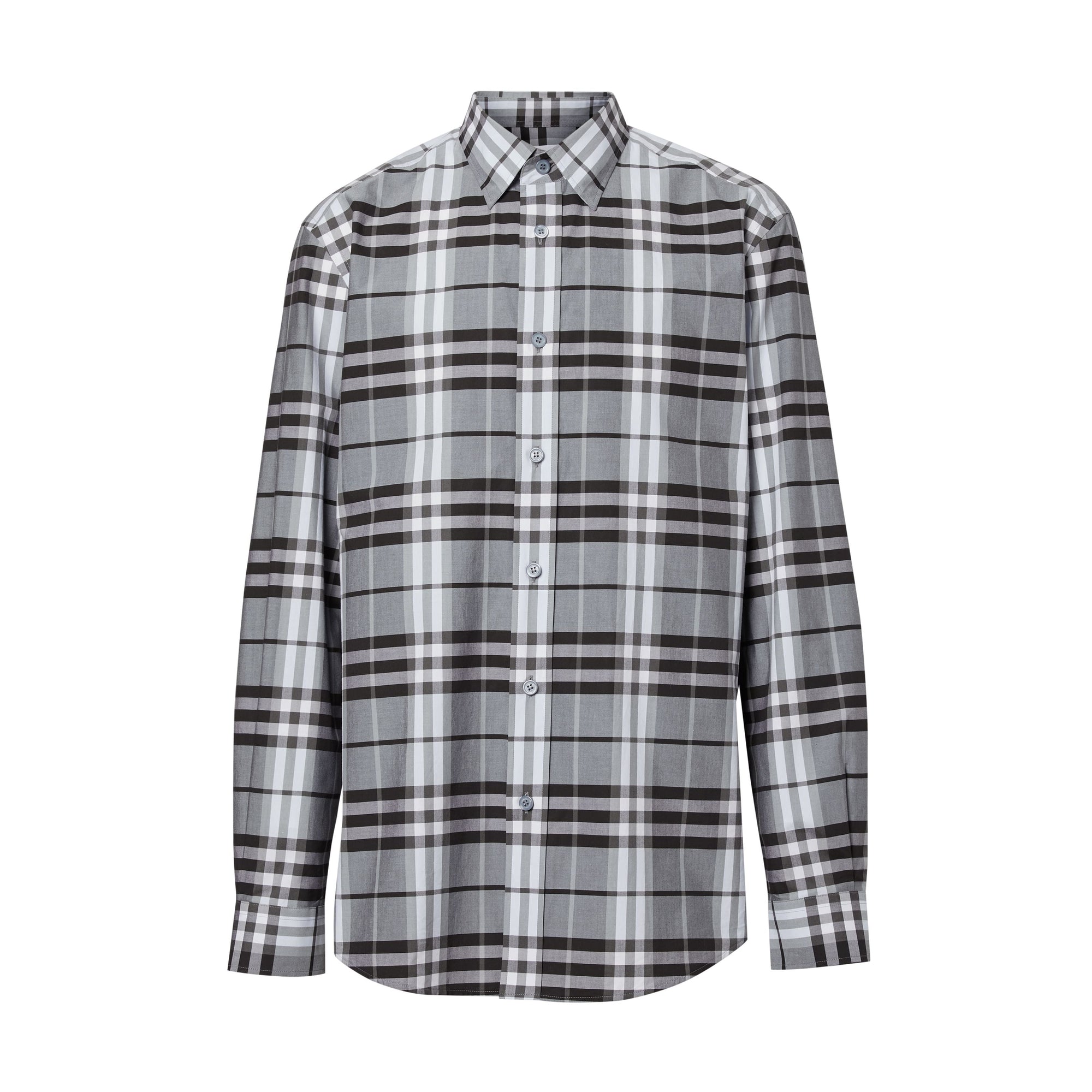 LT SKY BLUE IP CHCK Chemise en popeline de coton check