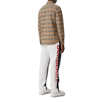 Chemise en coton stretch micro-check - Beige d'Archive