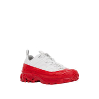 WHITE/RED Sneakers Arthur en nylon et cuir velours