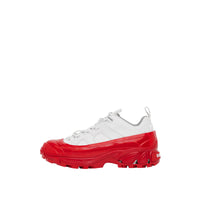 WHITE/RED Sneakers Arthur en nylon et cuir velours