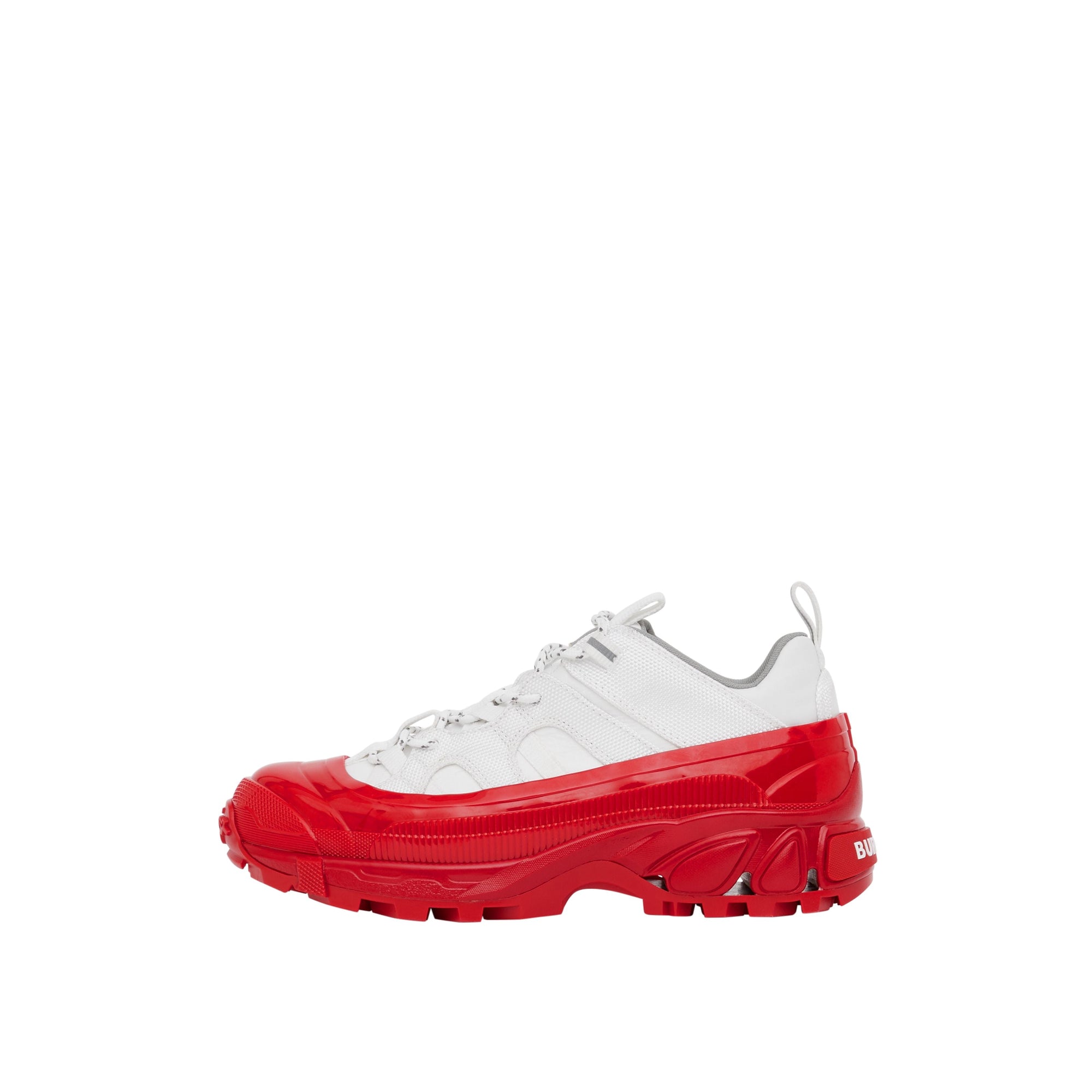 WHITE/RED Sneakers Arthur en nylon et cuir velours