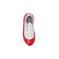 Sneakers arthur en nylon et cuir velours - Blanc & rouge