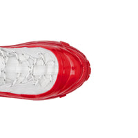 WHITE/RED Sneakers Arthur en nylon et cuir velours
