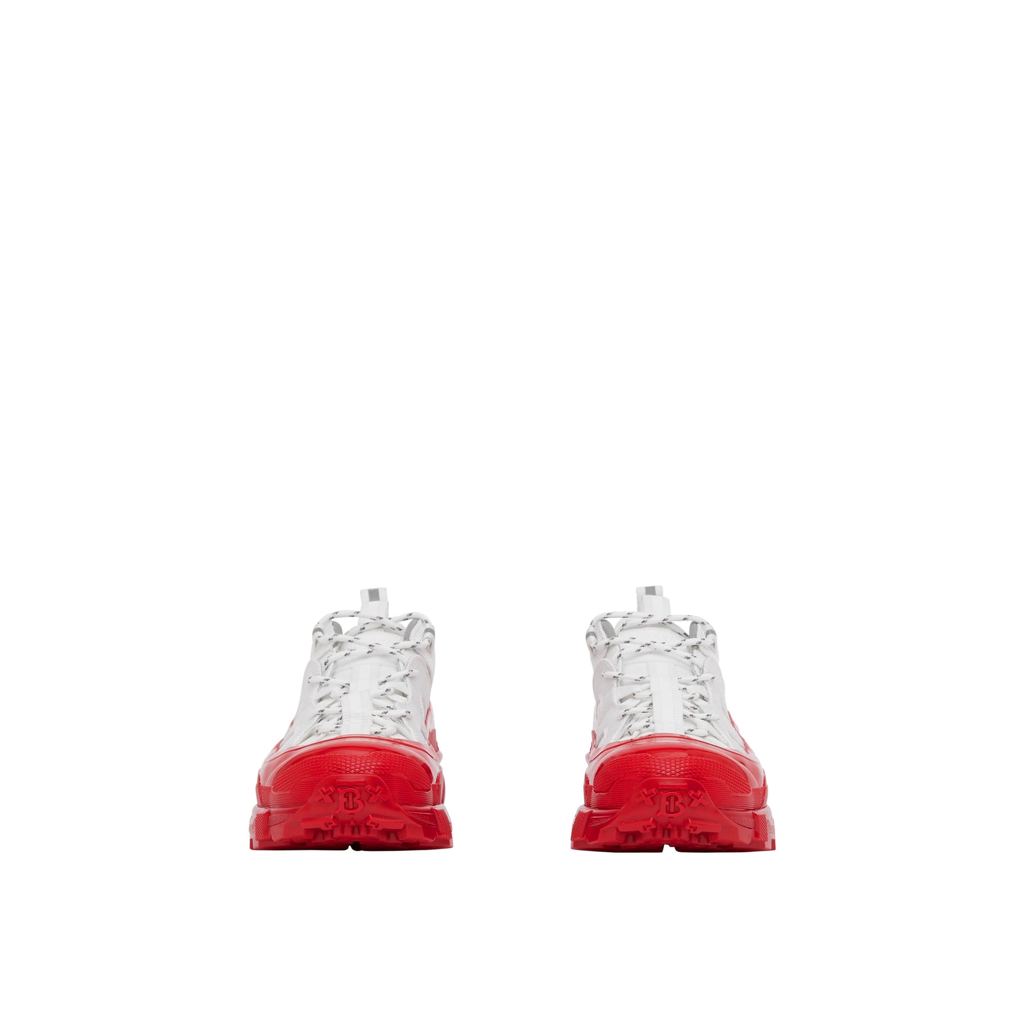 Sneakers arthur en nylon et cuir velours - Blanc & rouge