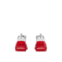 Sneakers arthur en nylon et cuir velours - Blanc & rouge