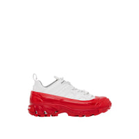 WHITE/RED Sneakers Arthur en nylon et cuir velours
