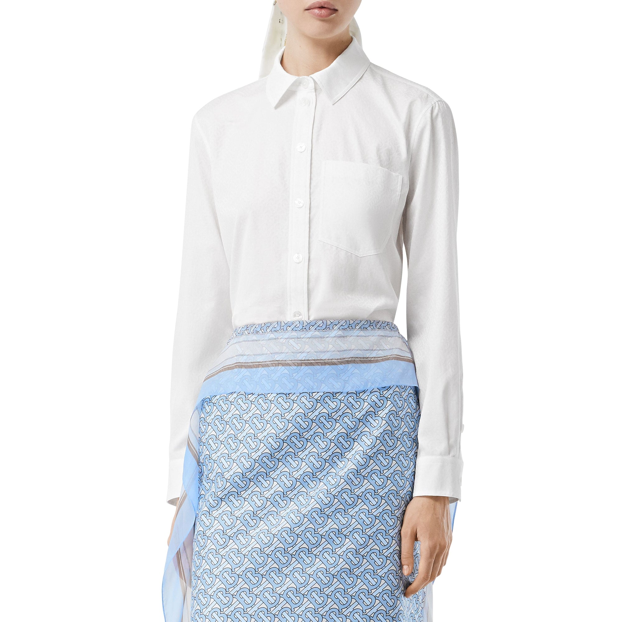 OPTIC WHITE IP PAT Chemise en jacquard de coton Monogram