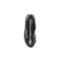 BLACK/CRYSTALS Sneakers Arthur en cuir velours et mesh avec cristaux