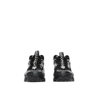 Sneakers arthur en cuir velours et mesh avec cristaux - Noir & cristal