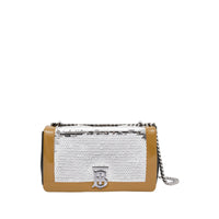 Petit sac lola en cuir d'agneau avec sequins et ruban adhésif - Noir