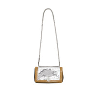 Petit sac lola en cuir d'agneau avec sequins et ruban adhésif - Noir