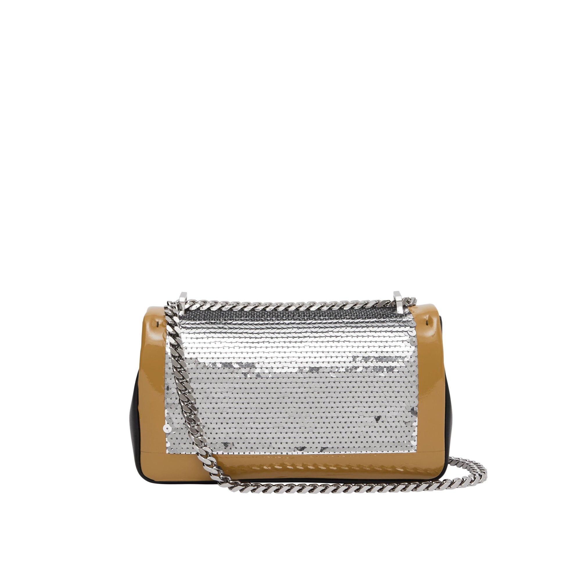 Petit sac lola en cuir d'agneau avec sequins et ruban adhésif - Noir
