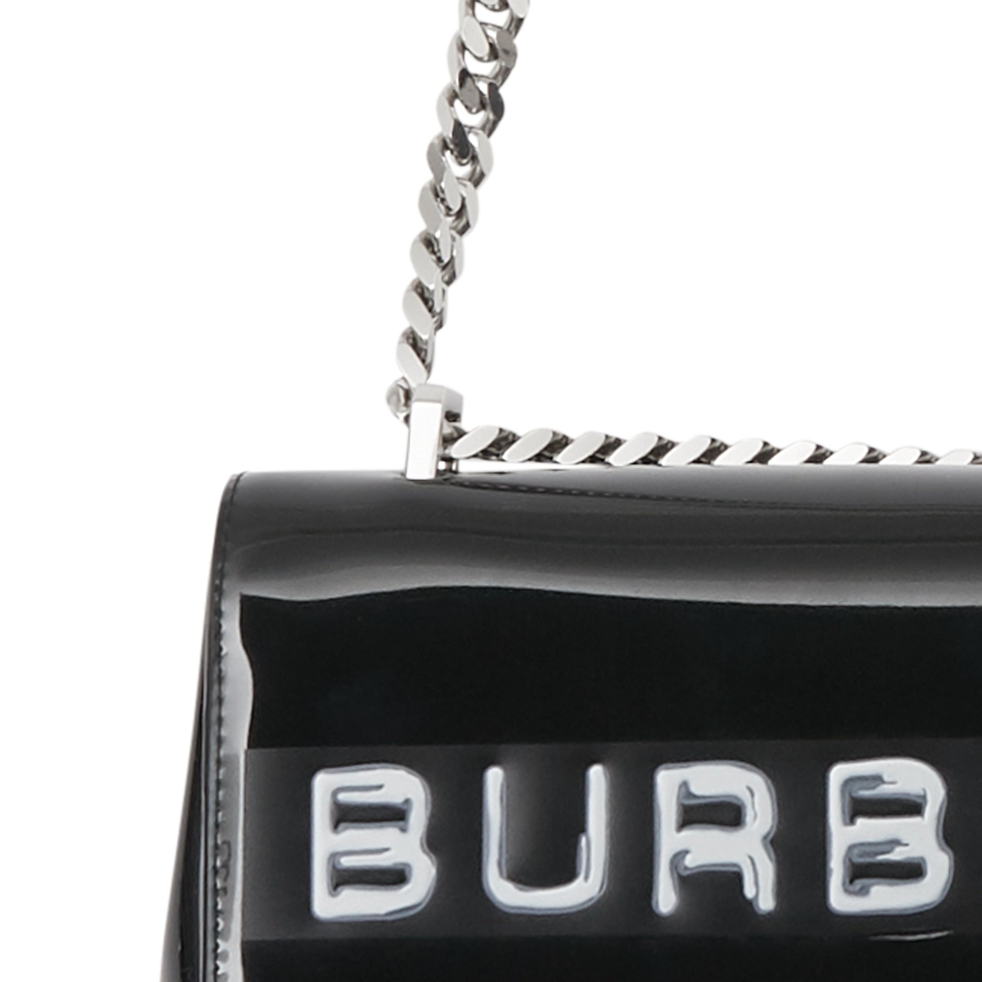 Petit sac lola effet vinyle avec imprimé ruban adhésif - Noir