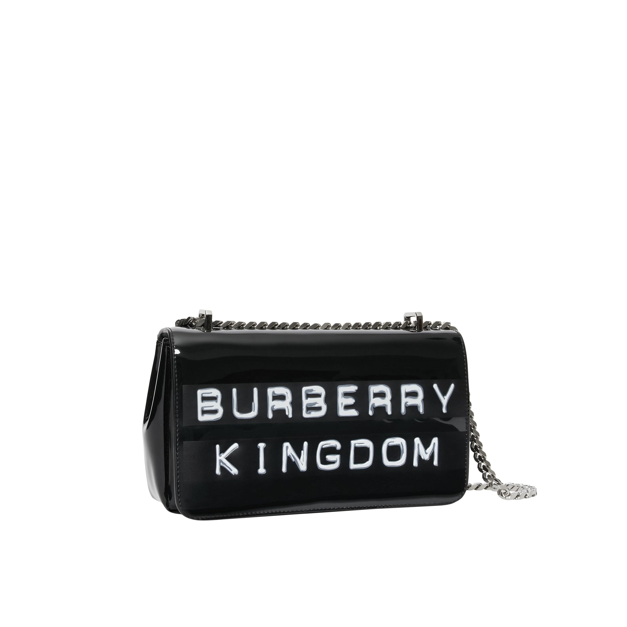 Petit sac lola effet vinyle avec imprimé ruban adhésif - Noir