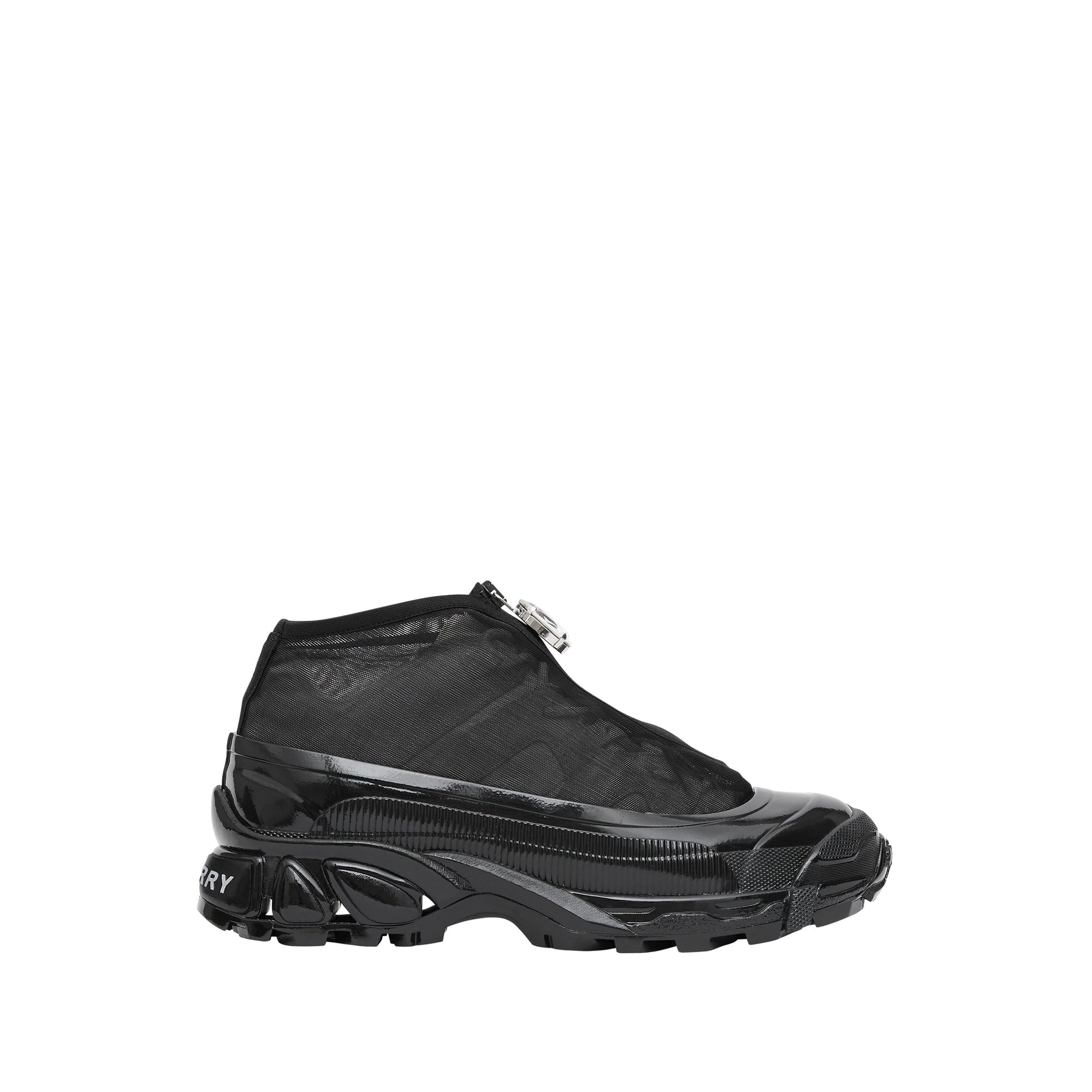 Sneakers arthur en nylon et cuir velours avec mesh - Noir & blanc