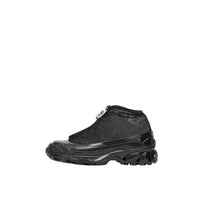 Sneakers Arthur en nylon et cuir velours avec mesh - Noir & Blanc