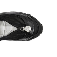 Sneakers arthur en nylon et cuir velours avec mesh - Noir & blanc