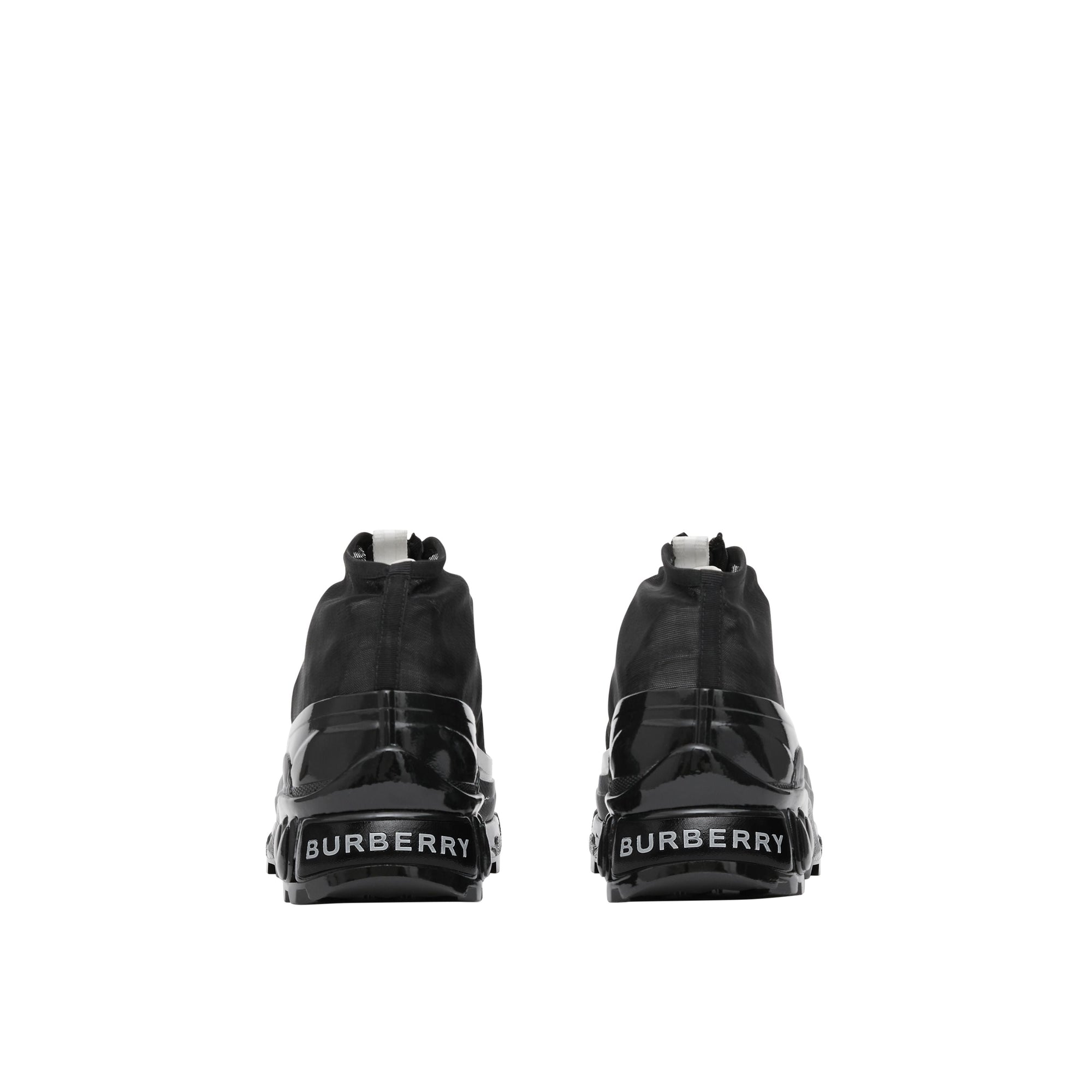 Sneakers Arthur en nylon et cuir velours avec mesh - Noir & Blanc