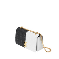 Petit sac lola en cuir d'agneau bicolore matelassé - Blanc & noir