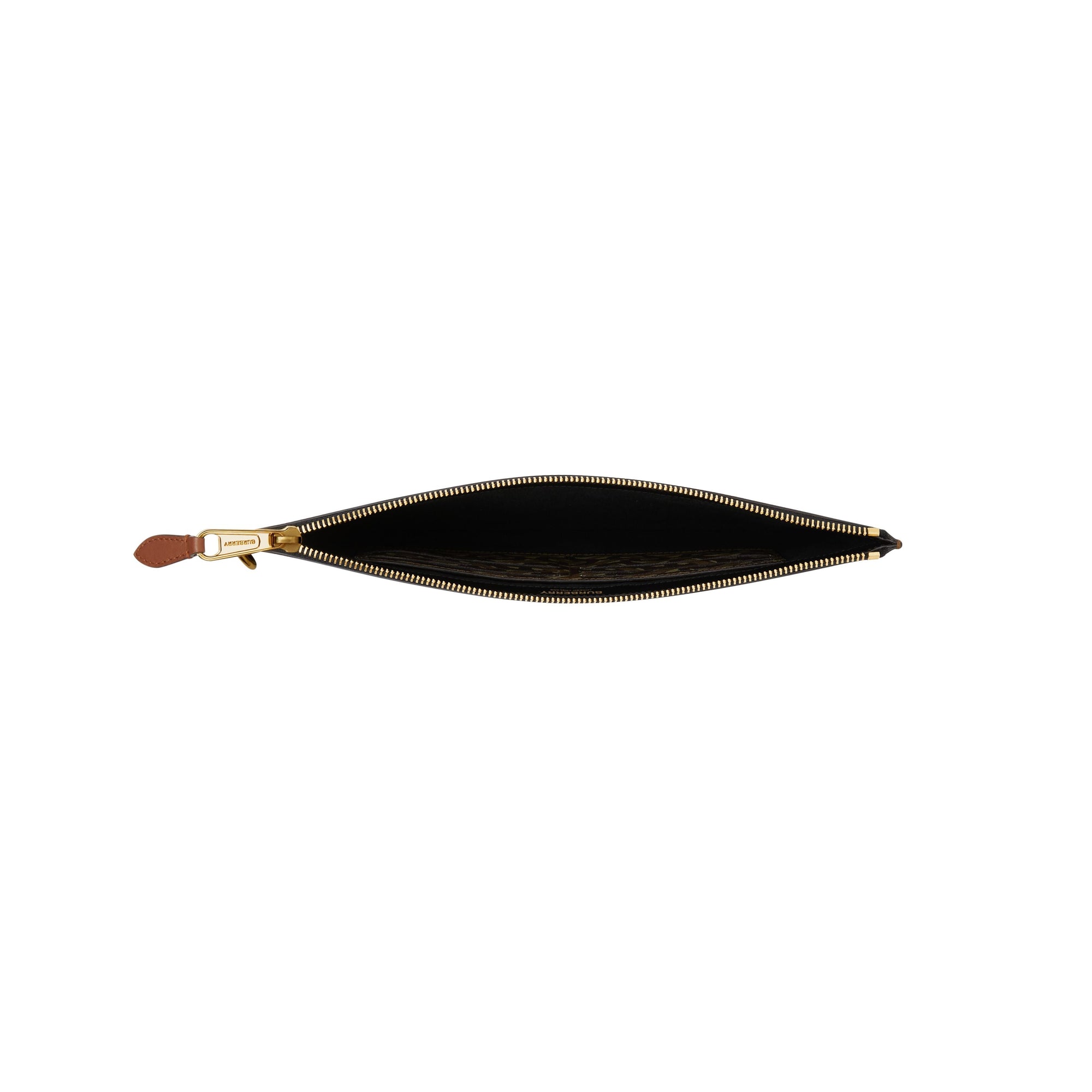 BRIDLE BROWN NS Pochette zippée en toile écologique rayée Monogram