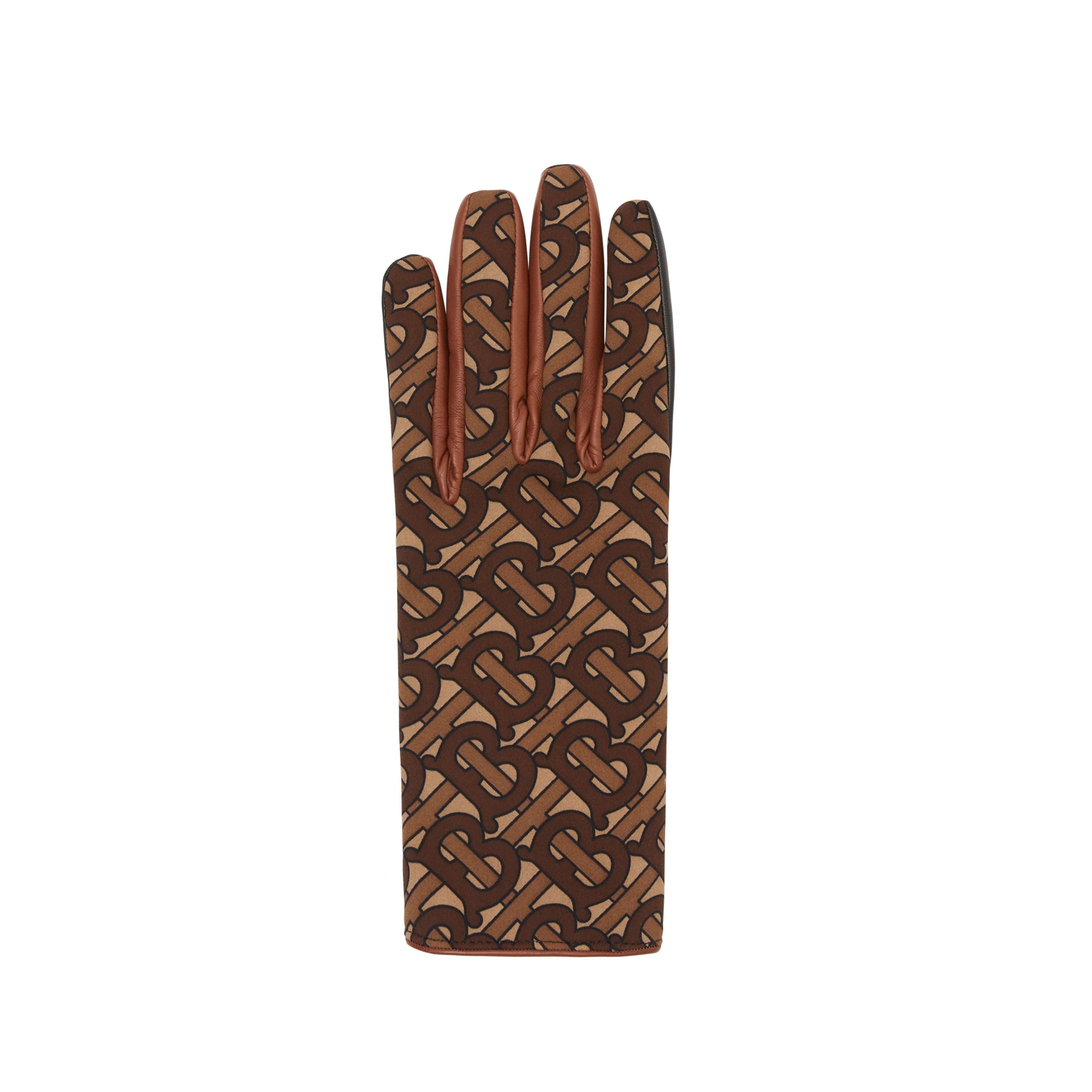 Gants en cuir d'agneau doublés en cachemire monogram - Brun bride