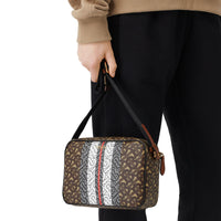 BRIDLE BROWN Sac à bandoulière en toile écologique rayé Monogram