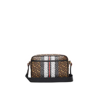 BRIDLE BROWN Sac à bandoulière en toile écologique rayé Monogram