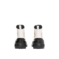 Bottines chelsea en toile enduite avec vintage check - Blanc