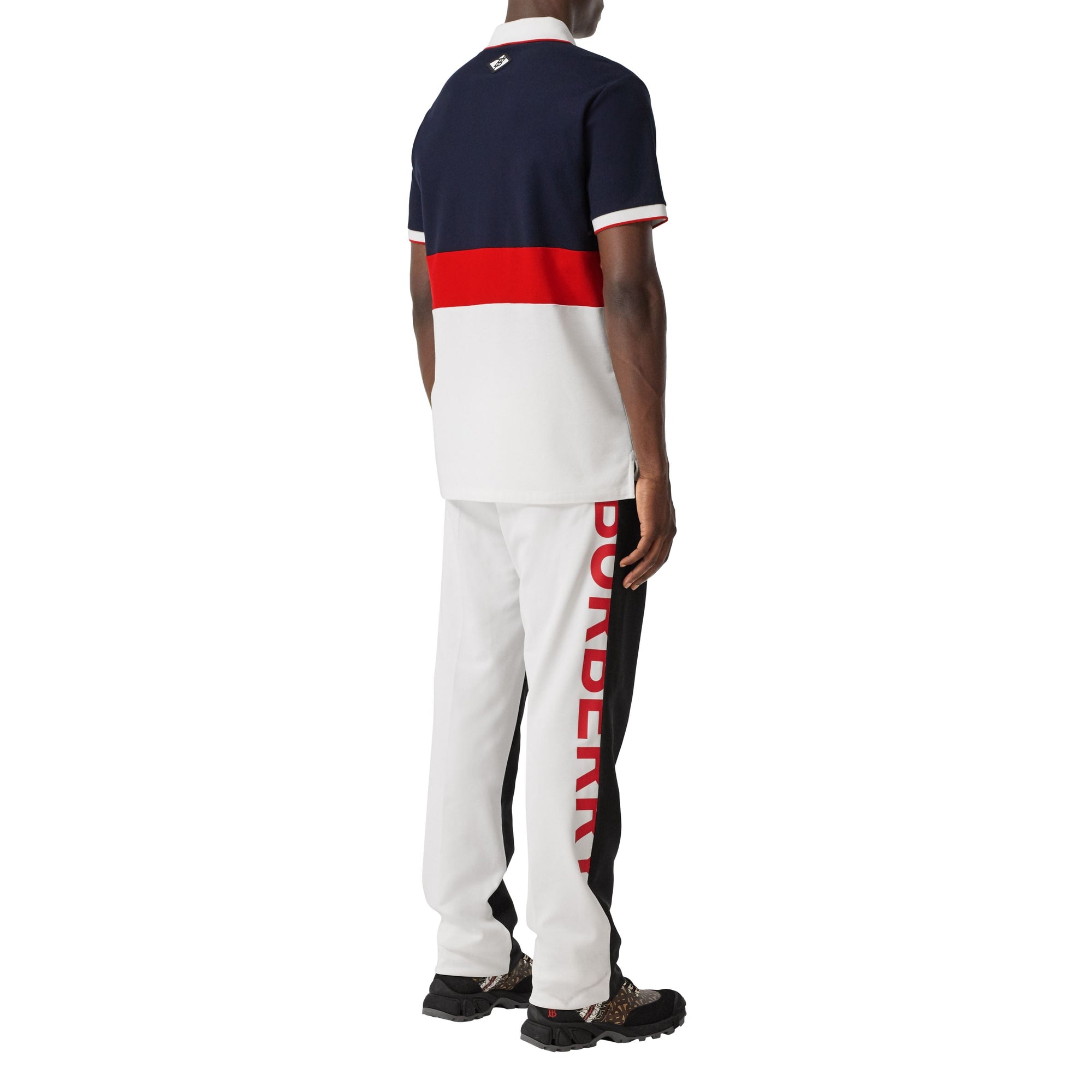 Polo en piqué de coton avec logo - Marine
