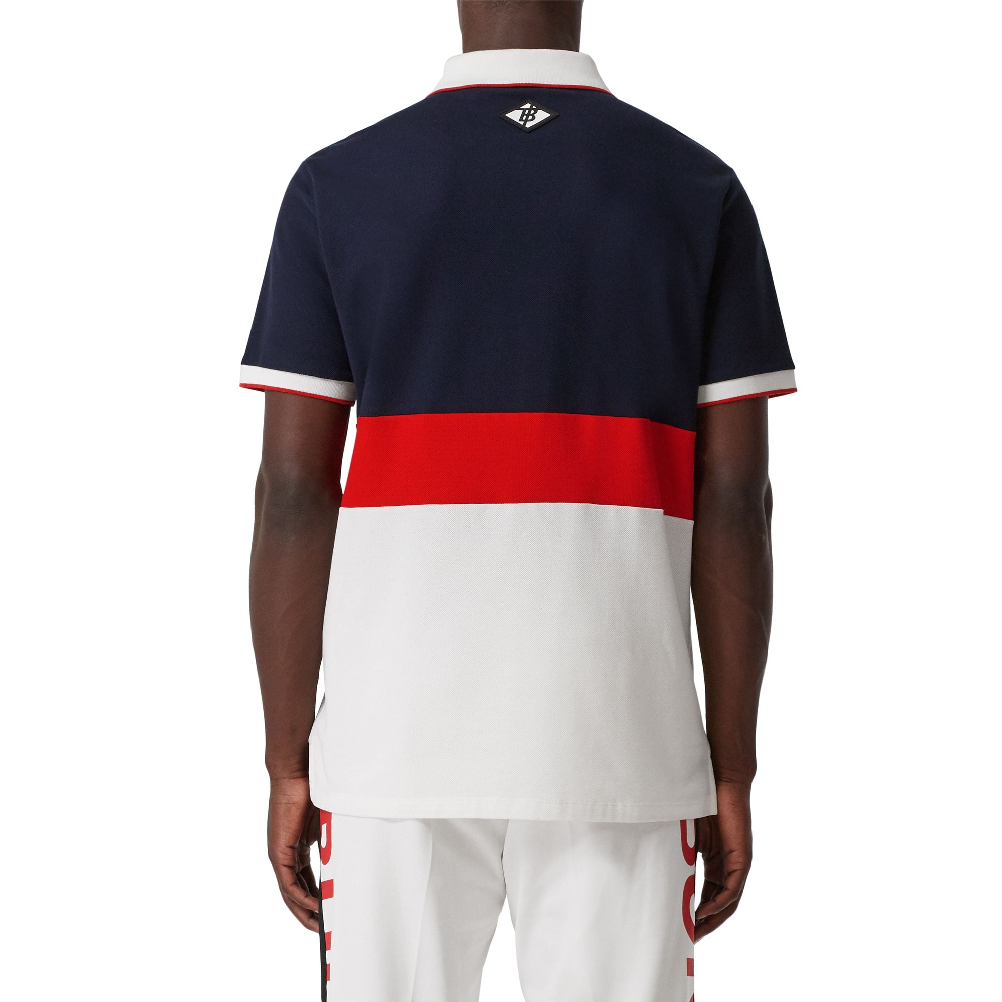 Polo en piqué de coton avec logo - Marine