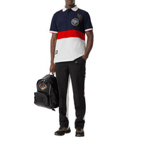 Polo en piqué de coton avec logo - Marine