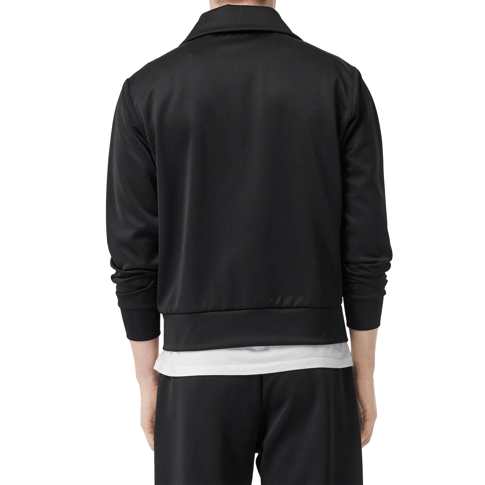 Veste de survêtement à col entonnoir en jersey avec logo - Noir