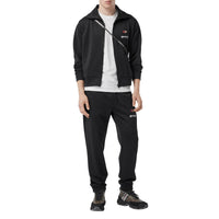 Veste de survêtement à col entonnoir en jersey avec logo - Noir