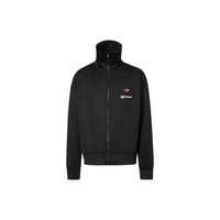 Veste de survêtement à col entonnoir en jersey avec logo - Noir