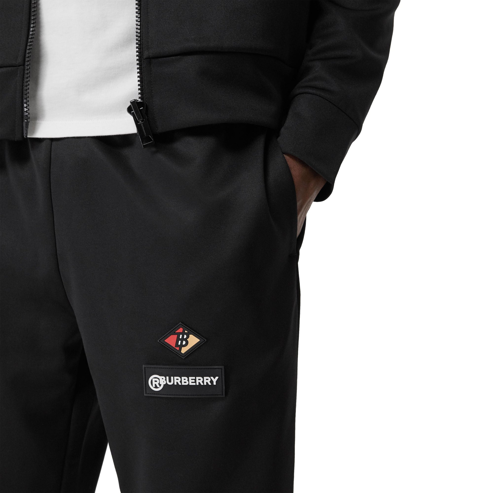 BLACK Pantalon de survêtement en jersey avec logos