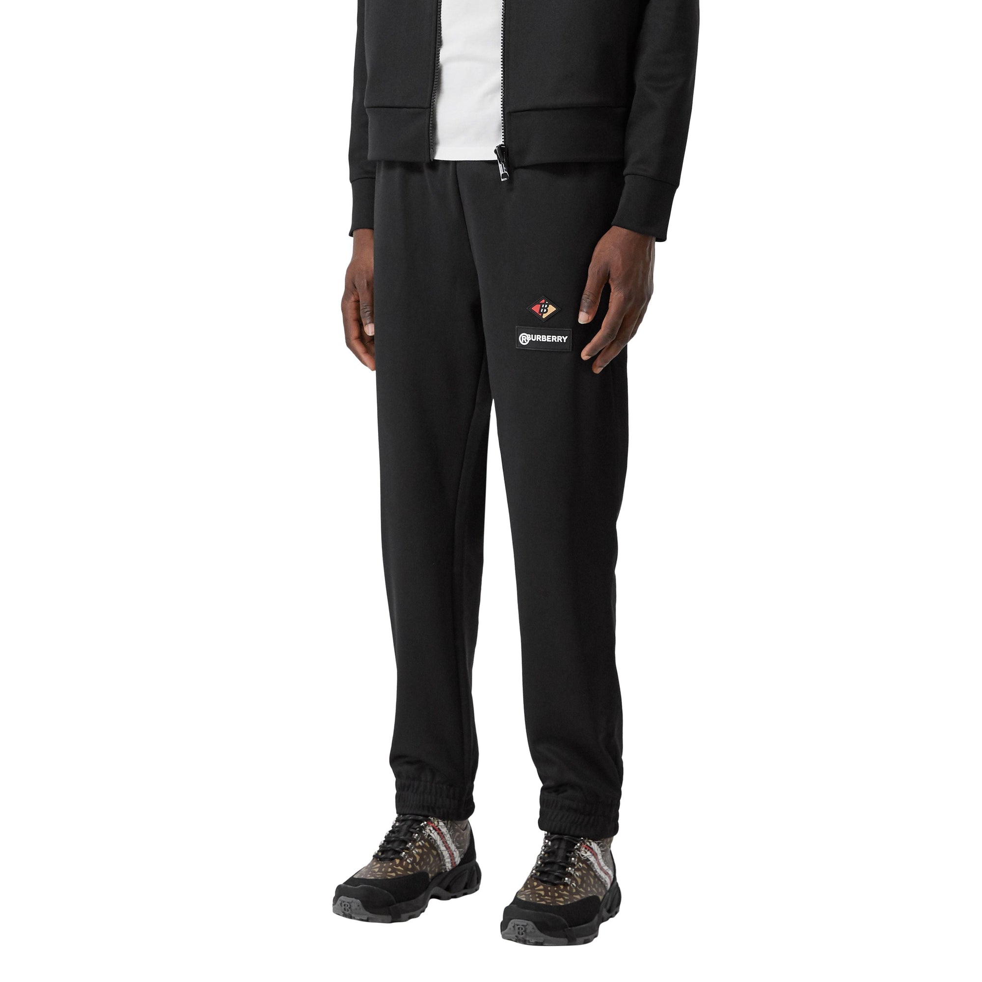 BLACK Pantalon de survêtement en jersey avec logos