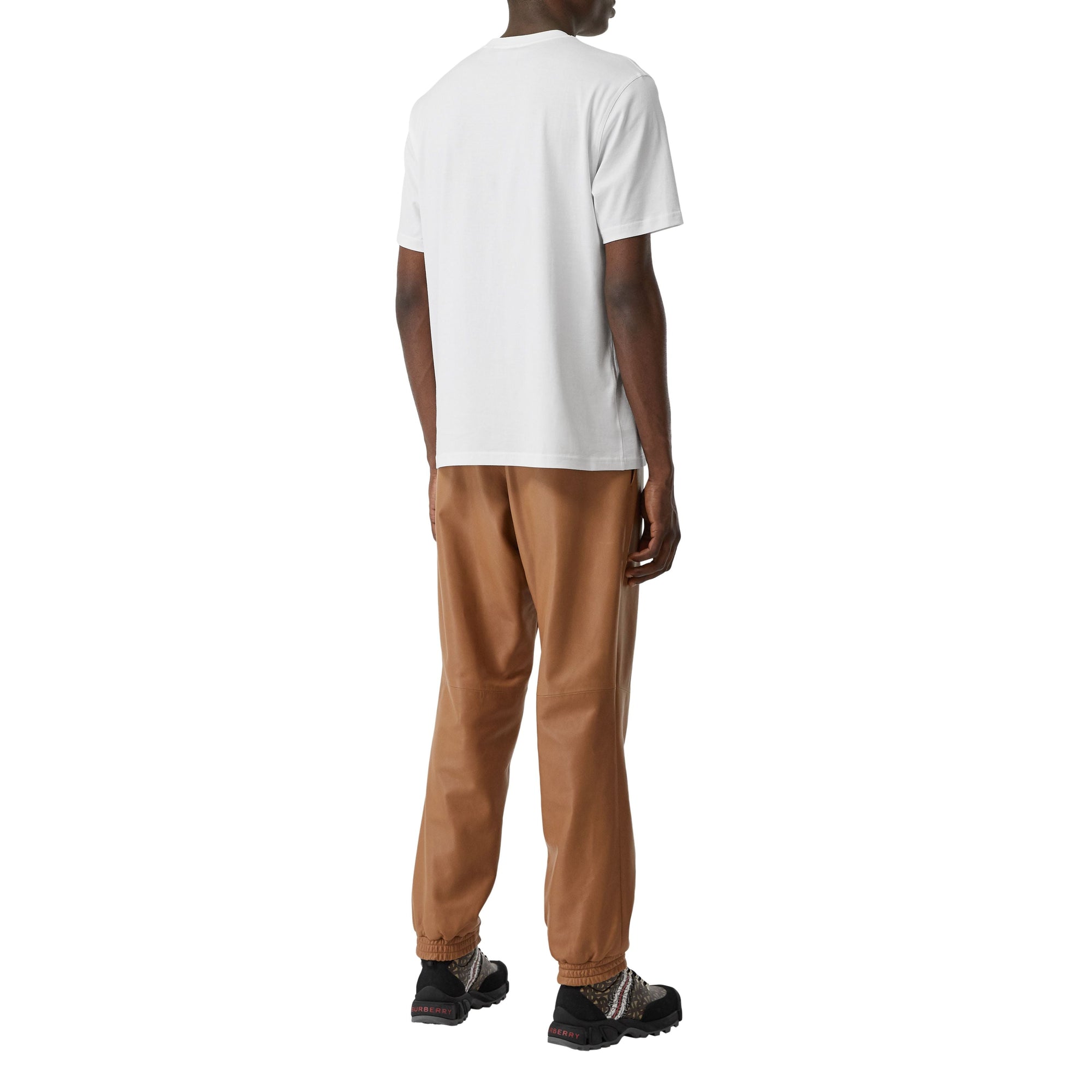 WHITE T-shirt en coton à imprimé ruban adhésif