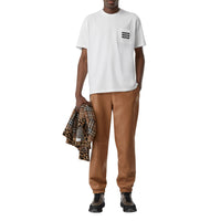 WHITE T-shirt en coton à imprimé ruban adhésif