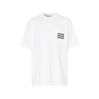 WHITE T-shirt en coton à imprimé ruban adhésif