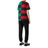 T-shirt oversize en coton rayé - Rouge vif