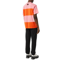 T-shirt oversize en coton avec logos - Rose bonbon