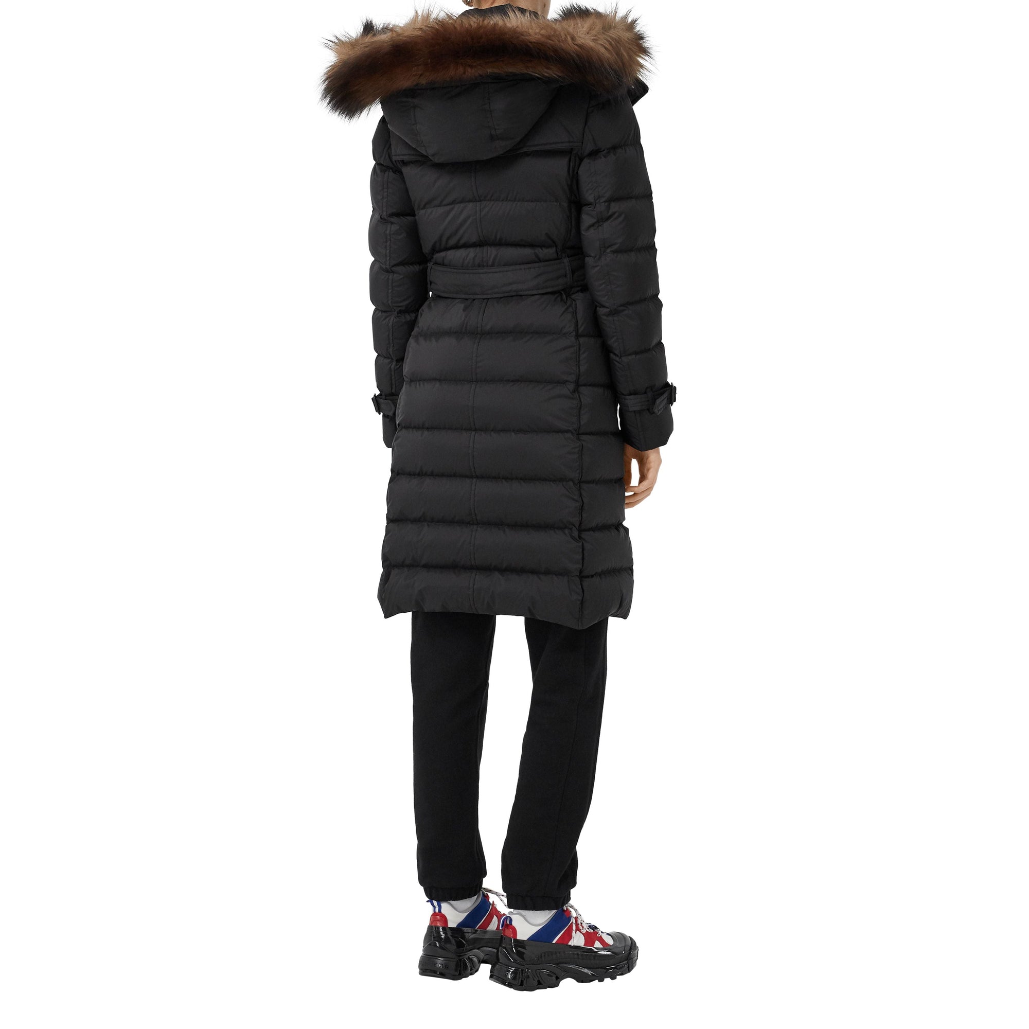 Manteau rembourré en duvet avec capuche amovible - Noir