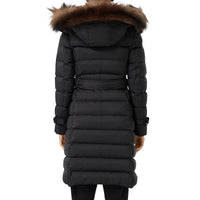 Manteau rembourré en duvet avec capuche amovible - Noir