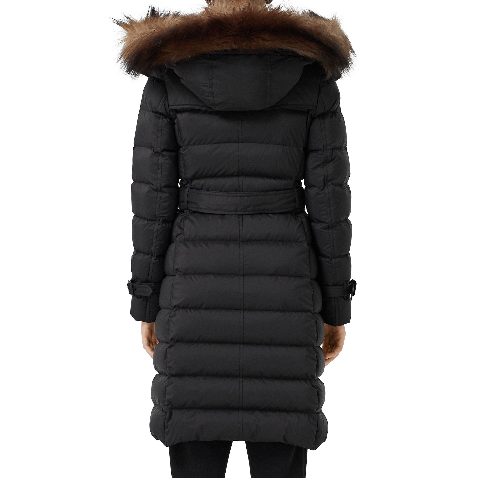Manteau rembourré en duvet avec capuche amovible - Noir