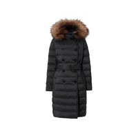 Manteau rembourré en duvet avec capuche amovible - Noir