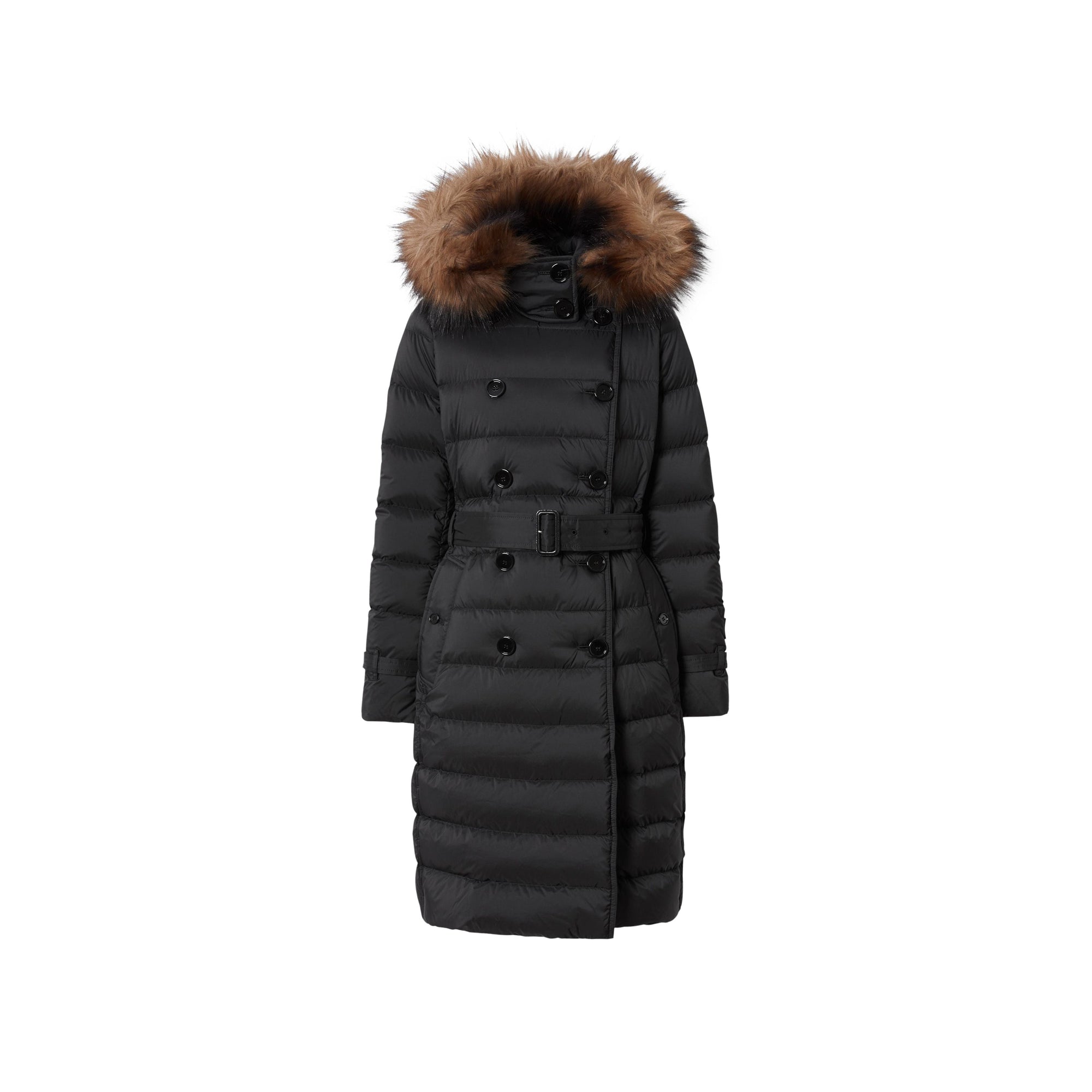 Manteau rembourré en duvet avec capuche amovible - Noir