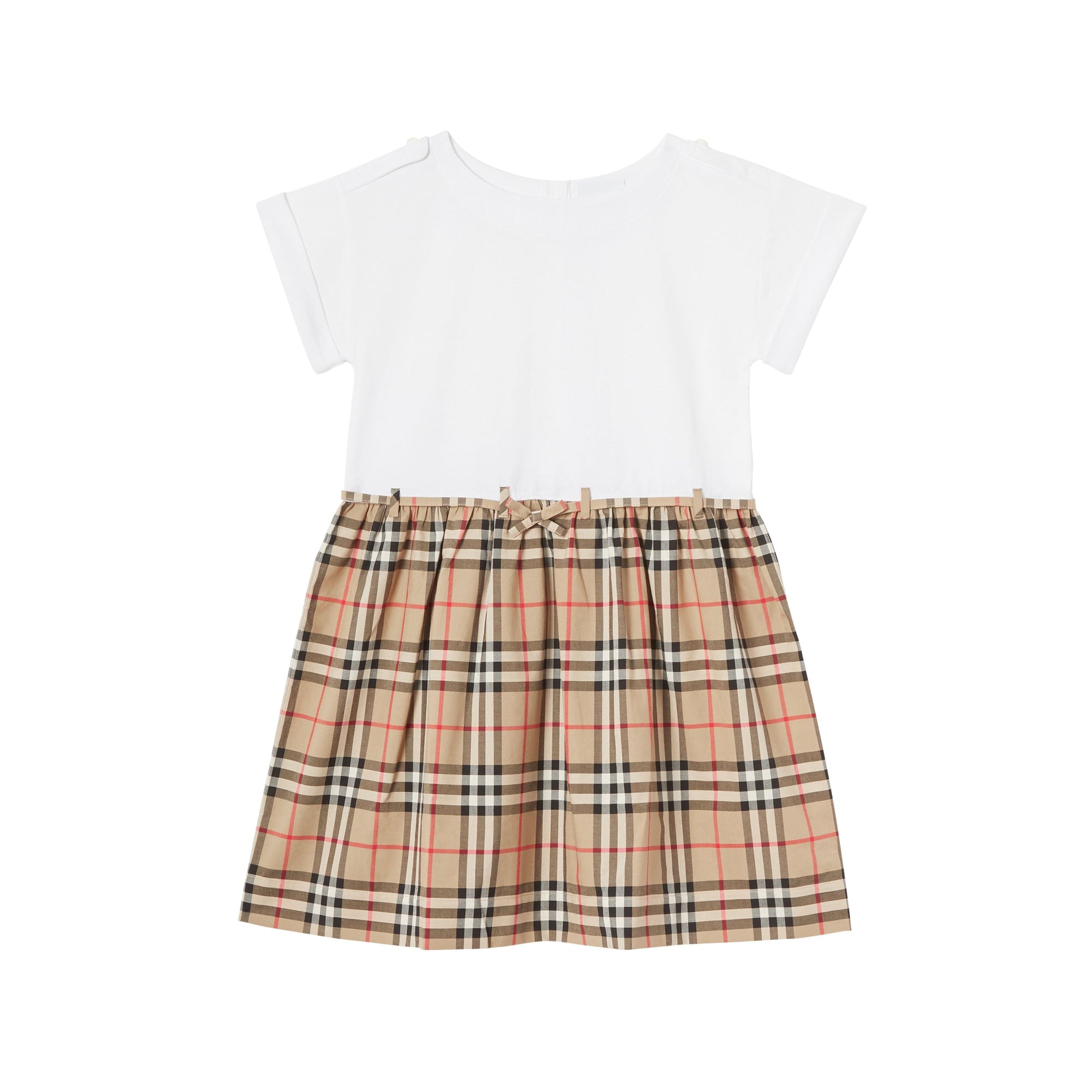 WHITE Robe en coton avec Vintage check