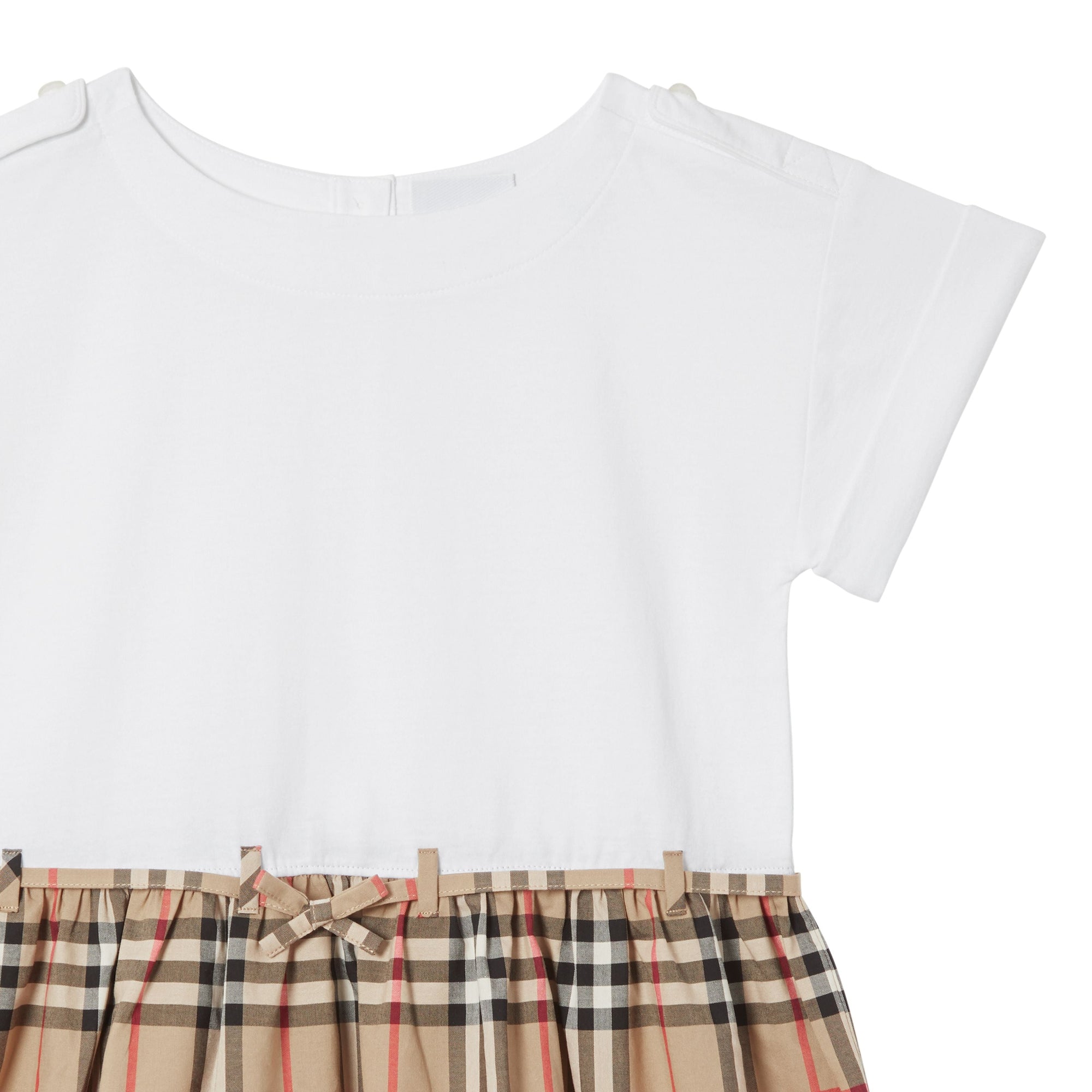 WHITE Robe en coton avec Vintage check