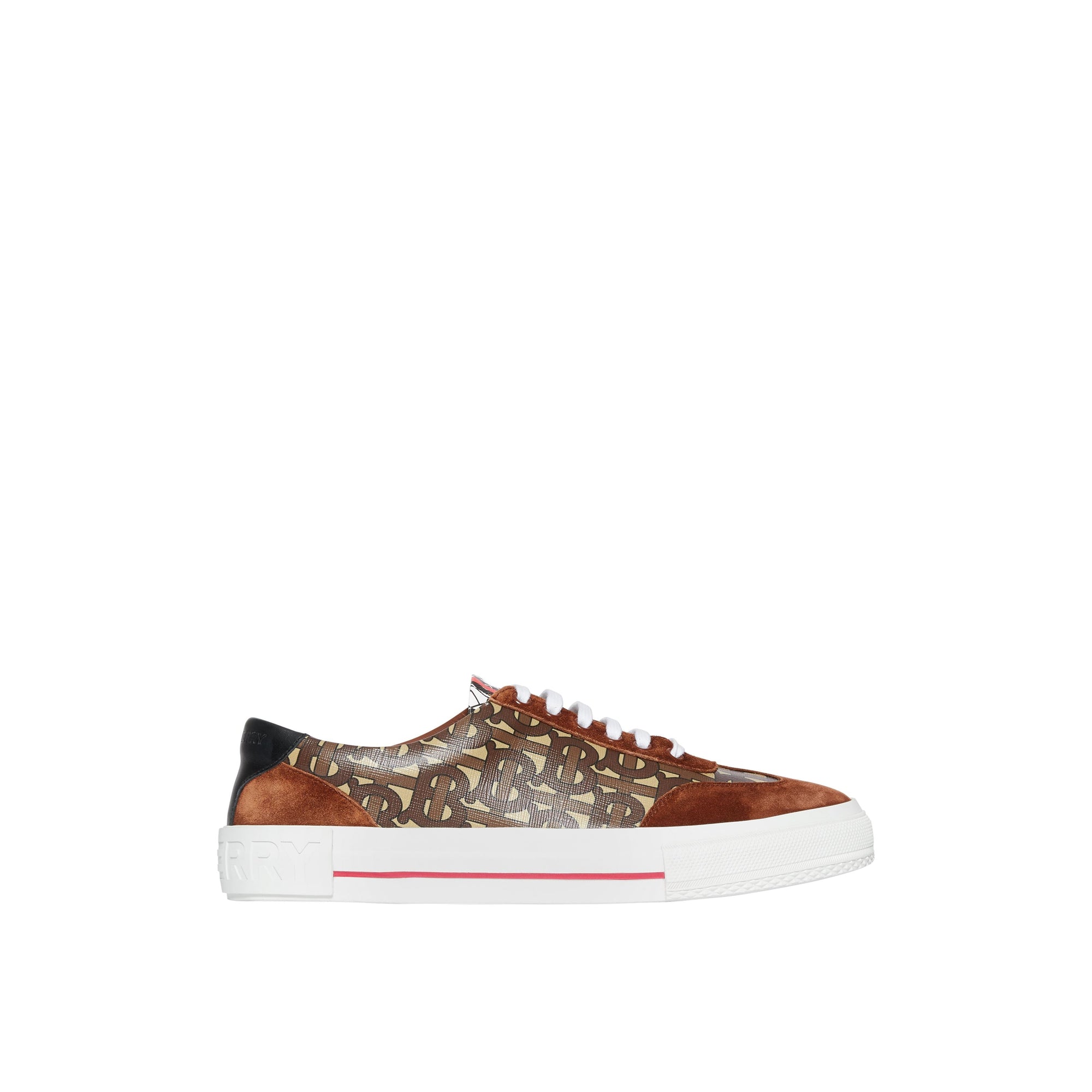 BRIDLE BROWN Sneakers à rayures Monogram avec cuir velours