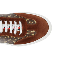 BRIDLE BROWN Sneakers à rayures Monogram avec cuir velours